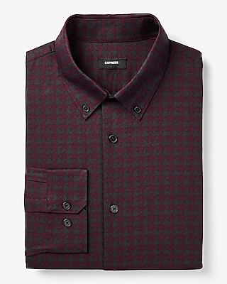 extra slim houndstooth stretch 1mx dress shirt