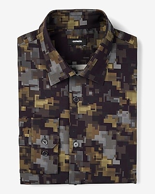 H&M Moss Camo Button Down Shirt, Men's Fashion, Muslim Wear, Tops on  Carousell