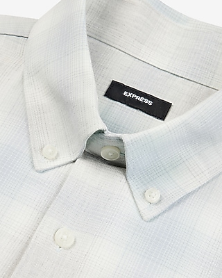 Slim Plaid Flannel 1MX Dress Shirt