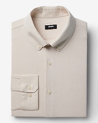 Slim Linen-Blend Stretch 1MX Dress Shirt
