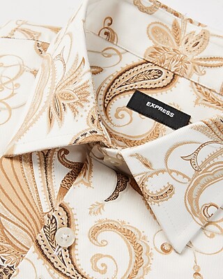 Slim Paisley Twill Stretch 1MX Dress Shirt