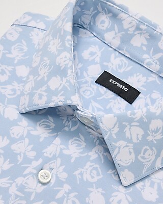 Extra Slim Mini Floral Stretch Modern Tech 1MX Dress Shirt