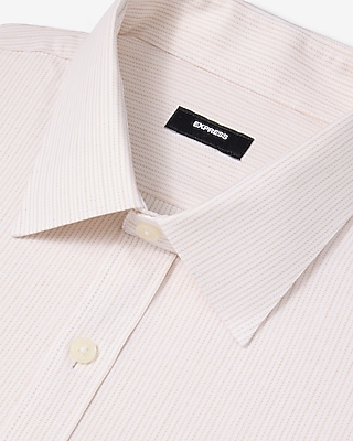 Slim Mini Striped Textured Linen-Blend Stretch Dress Shirt
