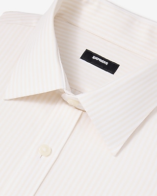 Slim Mini Striped Textured Linen-Blend Stretch Dress Shirt