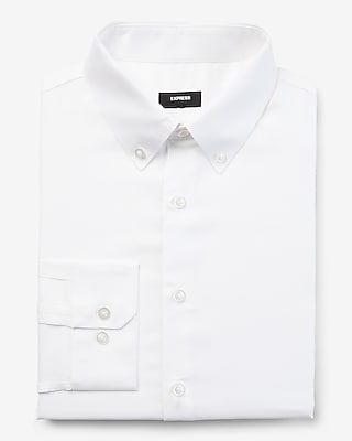 Slim Solid Stretch Pinpoint Oxford 1mx Dress Shirt | Express