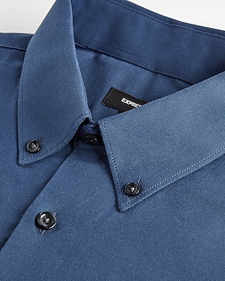 Slim Solid Stretch Pinpoint Oxford 1MX Dress Shirt - thumbnail 2