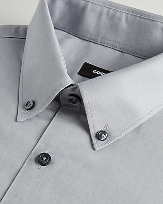 Slim Solid Stretch Pinpoint Oxford 1MX Dress Shirt - thumbnail 4