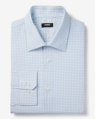 Slim Circle Geo Print Stretch 1MX Dress Shirt