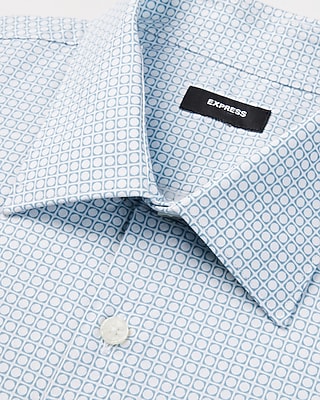 Slim Circle Geo Print Stretch 1MX Dress Shirt