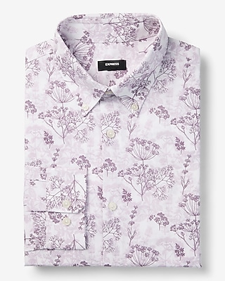 Slim Layered Floral Stretch 1MX Dress Shirt