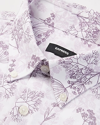 Slim Layered Floral Stretch 1MX Dress Shirt