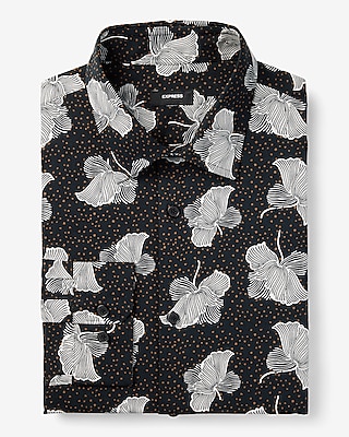 Slim Dot Floral Stretch 1MX Dress Shirt