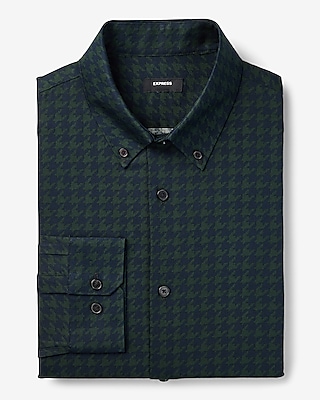 classic houndstooth stretch 1mx dress shirt