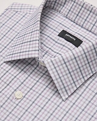 Slim Plaid Cotton Stretch 1MX Dress Shirt
