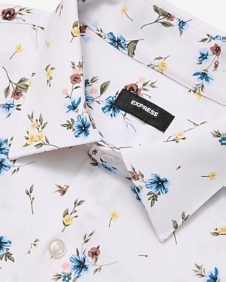 Slim Spring Floral Modern Tech 1MX Dress Shirt
