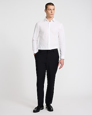 Slim Textured Diamond Print Cotton Stretch 1MX Dress Shirt
