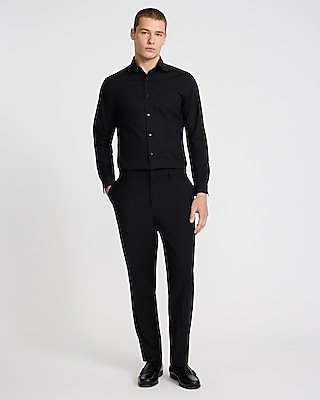 Slim Textured Diamond Print Cotton Stretch 1MX Dress Shirt