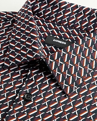 Classic Geo Print Stretch 1MX Dress Shirt