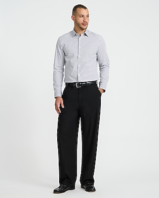 Slim Contrast Striped Cotton Stretch 1MX Dress Shirt