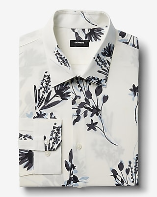 Slim Painted Bouquet Stretch 1mx Dress Shirt | Express