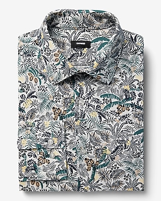 extra slim multi palm print stretch modern tech 1mx dress shirt