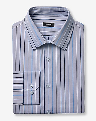 Slim Ombre Striped Stretch Modern Tech 1MX Dress Shirt