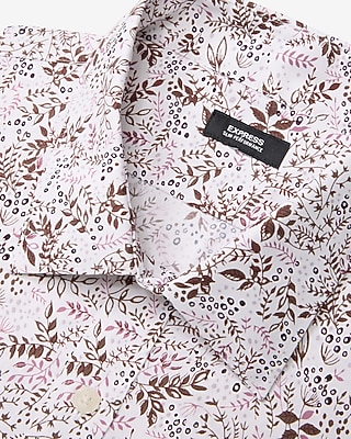 Slim Mini Floral Wrinkle-Resistant Everyday Performance Dress Shirt