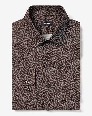 Extra Slim Floral Dot Print Stretch 1mx Dress Shirt | Express