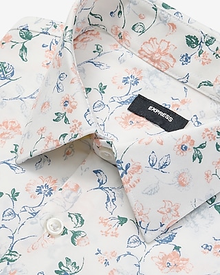 Slim Floral Stretch Modern Tech 1MX Dress Shirt
