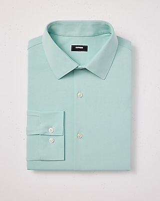 mint green dress shirt express Express Men's Big & Tall Slim Stretch Modern Tech 1Mx Dress Shirt in Green 2XL