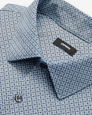 Slim Mini Geo Stretch Modern Tech 1MX Dress Shirt