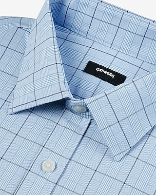 Slim Plaid Wrinkle-resistant Everyday Performance Dress Shirt | Express