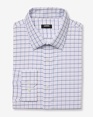 Slim Plaid Check Wrinkle-Resistant Everyday Performance Dress Shirt