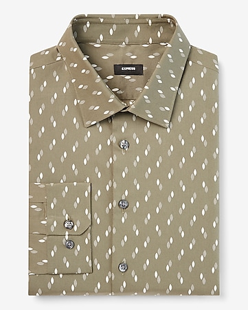 New Express Mens Modern Fit Pinstriped Button Down Dress Shirt XS-XL Colors 