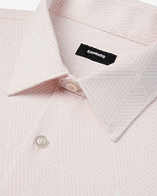 Slim Triangle Geo Stretch Modern Tech 1MX Dress Shirt