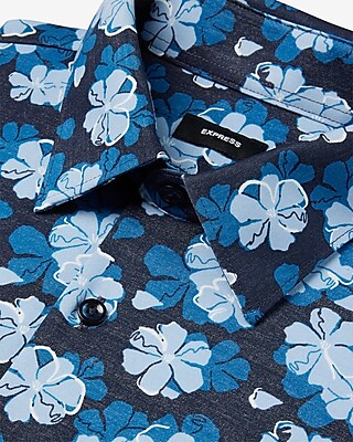 Extra Slim Floral Stretch Modern Tech 1MX Dress Shirt