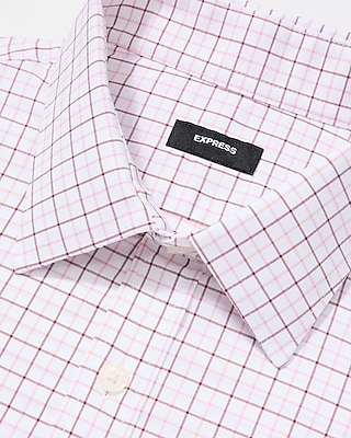 Slim Grid Plaid Wrinkle-Resistant Everyday Performance Dress Shirt