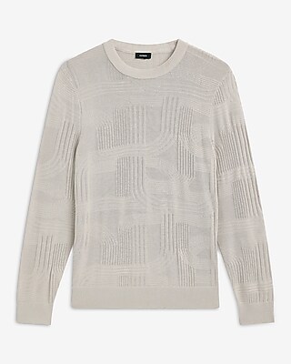 Abstract Texture Crew Neck Sweater