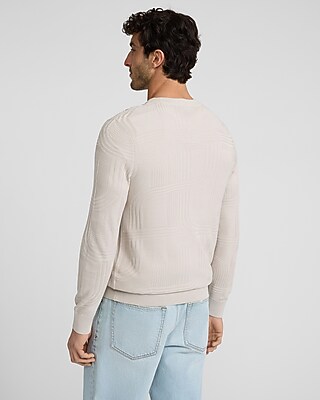 Abstract Texture Crew Neck Sweater
