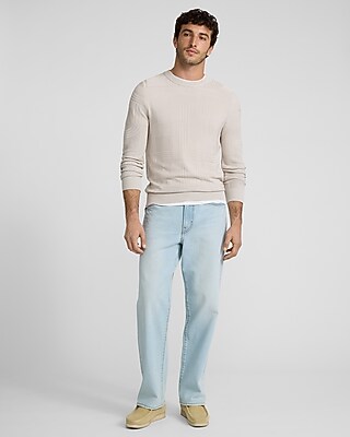 Abstract Texture Crew Neck Sweater