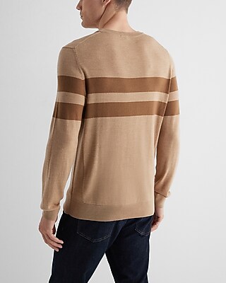 Striped Crew Neck Merino Wool Sweater
