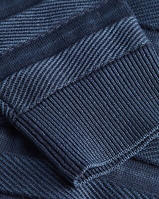 Striped Knit Crew Neck Sweater