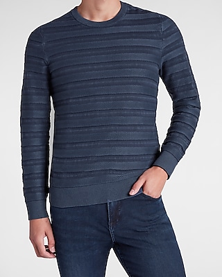Striped Knit Crew Neck Sweater