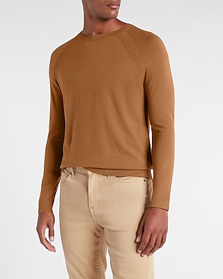 Solid Stretch Crew Neck Sweater | Express