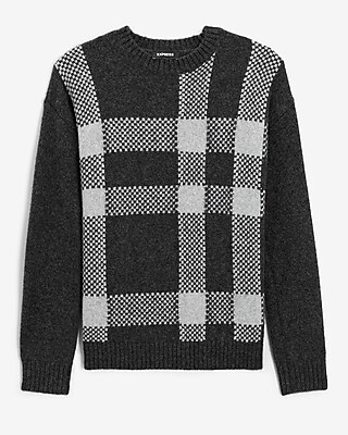 Plaid Crew Neck Sweater