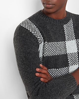 Plaid Crew Neck Sweater