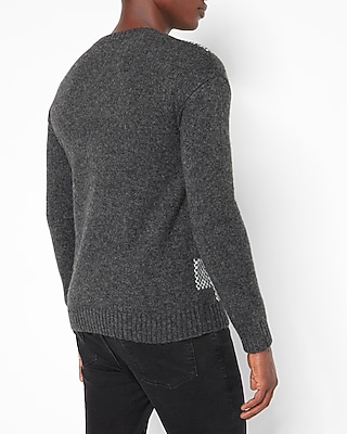 Plaid Crew Neck Sweater