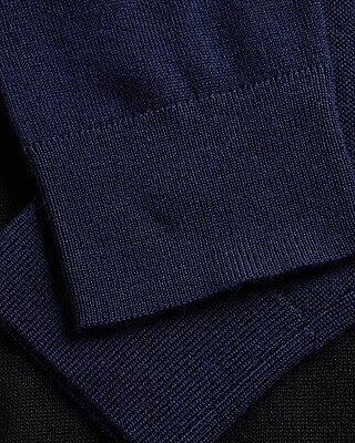 Color Block Merino Wool Crew Neck Sweater