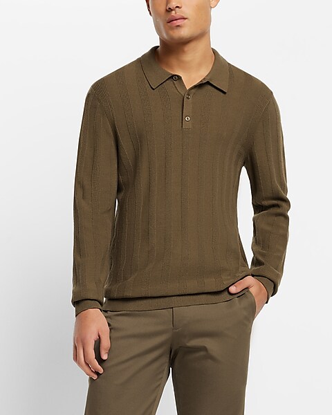 Ribbed Sweater Polo