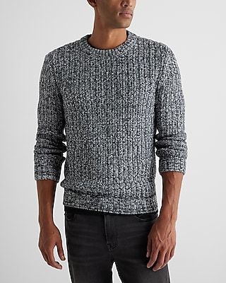 Cotton blend Chunky Ribbed Sweater Express